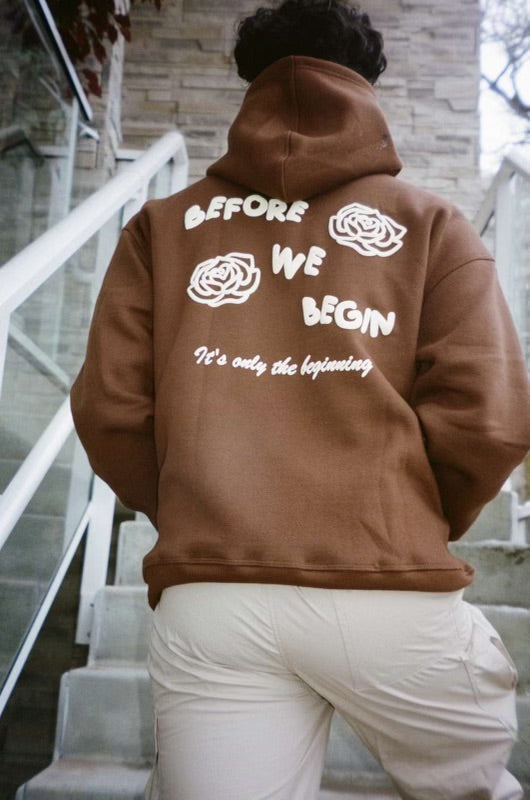 Coffee Brown Drop Shoulder Hoodie