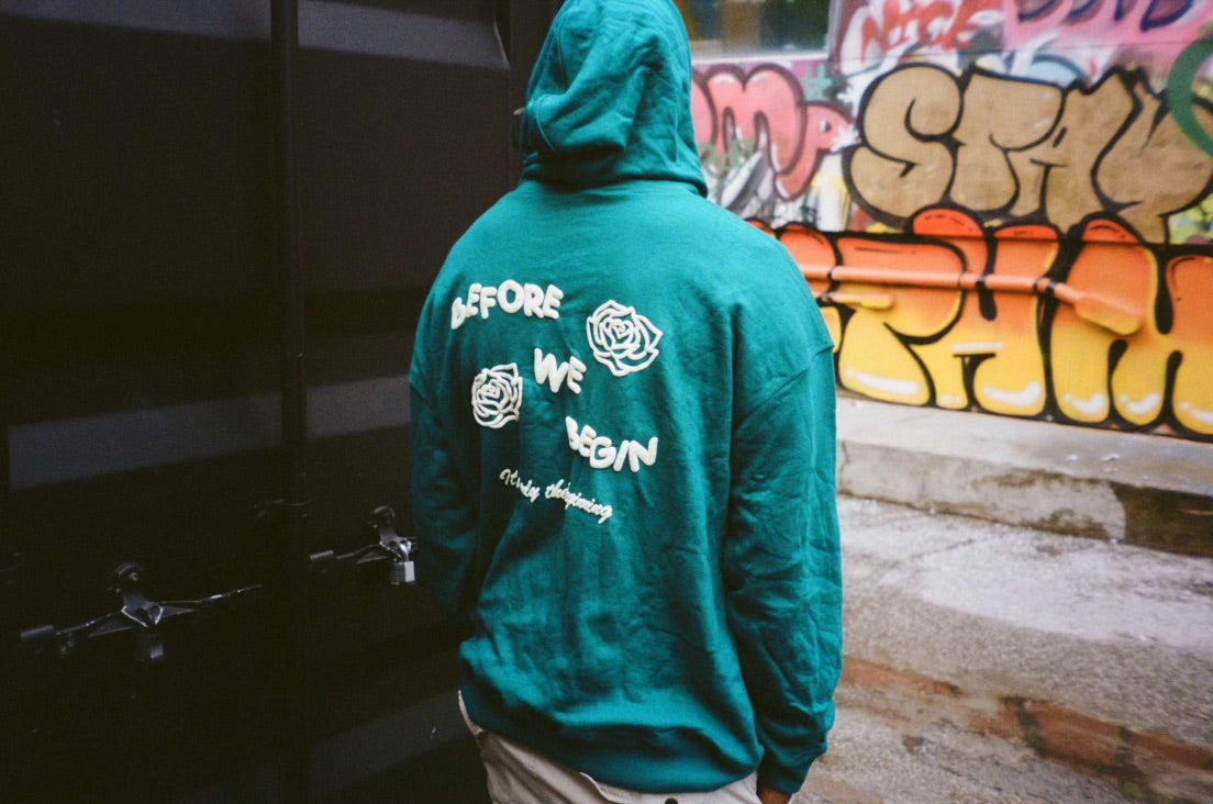 Teal Green Oversized Drop Shoulder Hoodie