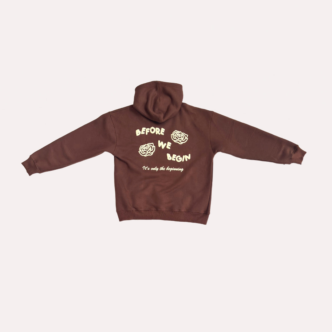 Coffee Brown Drop Shoulder Hoodie