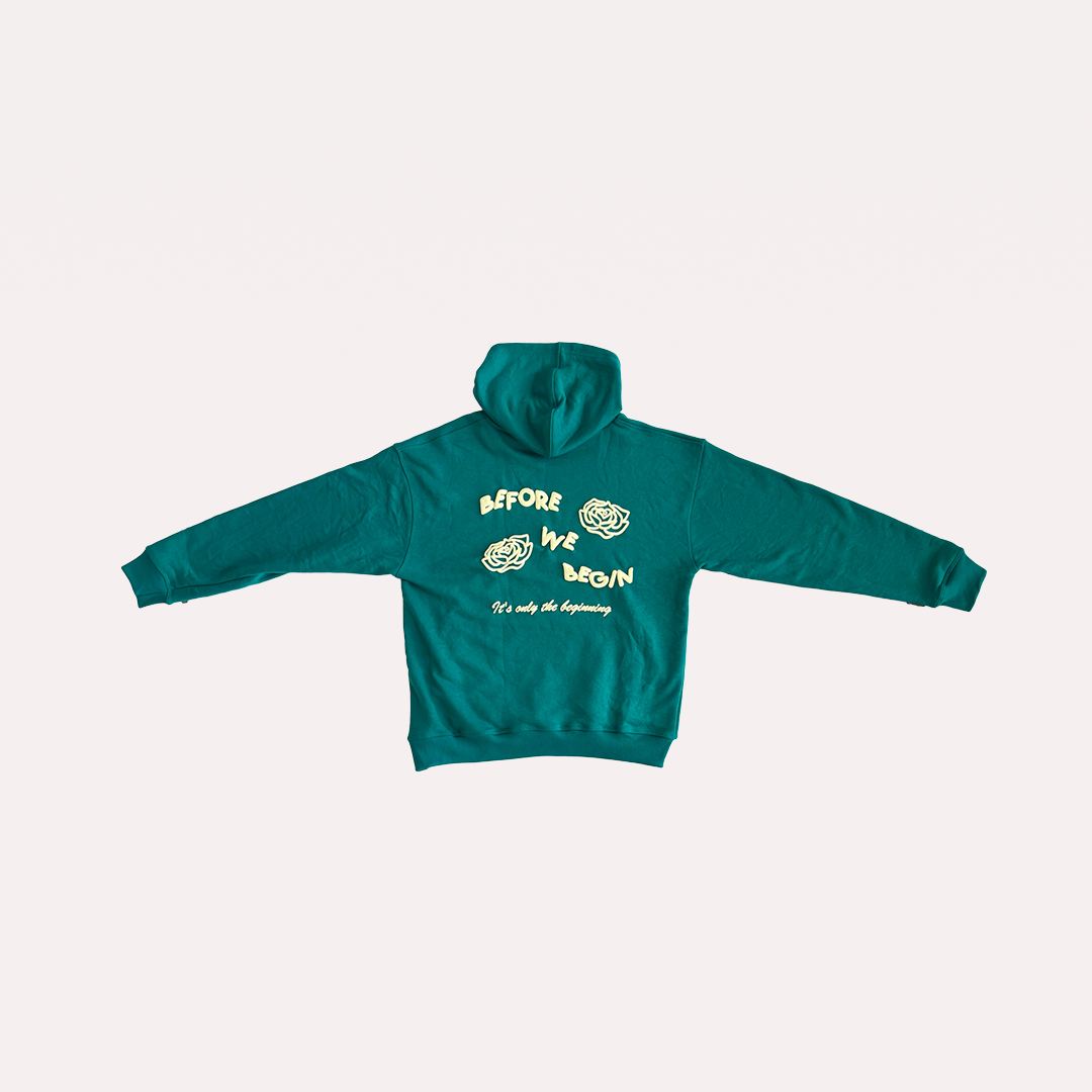 Teal Green Oversized Drop Shoulder Hoodie